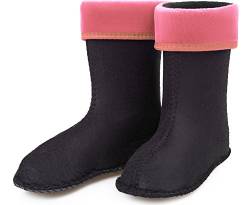 Ladeheid Kinder Mädchen Jungen Wärmende Stiefelsocken für Gummistiefel Innenschuh KL045 (Rosa, 24 EU) von Ladeheid