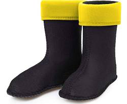 Ladeheid Kinder Mädchen Jungen Wärmende Stiefelsocken für Gummistiefel Innenschuh KL045 (Sonnig, 23 EU) von Ladeheid