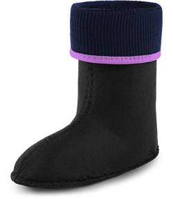 Ladeheid Kinder Mädchen Jungen Wärmende Stiefelsocken für Gummistiefel Innenschuh KL058 (Violett, 32 EU) von Ladeheid