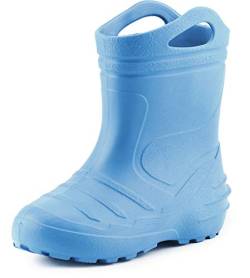 Ladeheid Kinder Mädchen Jungen federleichte Eva Thermo Gummistiefel gefüttert KL051 (Hellblau, 29 EU) von Ladeheid