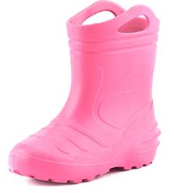 Ladeheid Kinder Mädchen Jungen federleichte Eva Thermo Gummistiefel gefüttert KL051 (Hellrosa, 27 EU) von Ladeheid