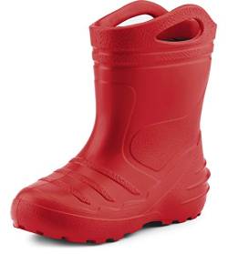 Ladeheid Kinder Mädchen Jungen federleichte Eva Thermo Gummistiefel gefüttert KL051 (Rot, 28 EU) von Ladeheid