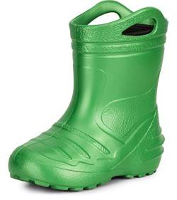 Ladeheid Kinder Mädchen Jungen federleichte Eva Thermo Gummistiefel gefüttert KL051 (Smaragdgrün, 30 EU) von Ladeheid