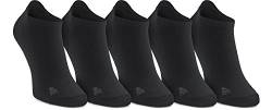 Ladeheid Unisex 5 Pack Sneaker Socken aus Bambusfasern LASS0003 (Schwarz, 36-37) von Ladeheid