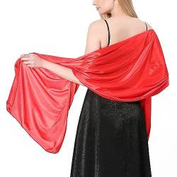 Ladiery Damen Seide Satin Stola Festlich,Shawl für Brautkleider Abendkleider Sommer Elegante Party Weicher Schal von Ladiery