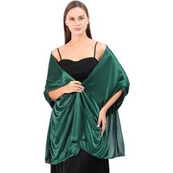 Ladiery Damen Seide Satin Stola Festlich,Shawl für Brautkleider Abendkleider Sommer Elegante Party Weicher Schal von Ladiery