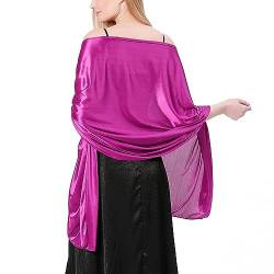 Ladiery Damen Seide Satin Stola Festlich,Shawl für Brautkleider Abendkleider Sommer Elegante Party Weicher Schal von Ladiery