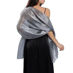 Ladiery Seide Schals und Wraps für Abendkleider Frauen Sheer Soft Brautjungfer Hochzeit Shawl Party Organza Stole von Ladiery