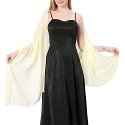 Ladiery Sheer Chiffon Tücher und Wraps für Abendkleider, Damen leichter weicher Schal für Hochzeit Braut Schultertuch von Ladiery