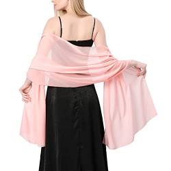 Ladiery Sheer Chiffon Tücher und Wraps für Abendkleider, Damen leichter weicher Schal für Hochzeit Braut Schultertuch von Ladiery