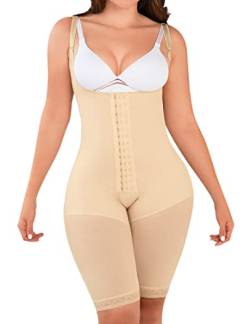 LadySlim by NuvoFit Fajas Colombianas Reductoras nach Operationen Ganzkörperformer für Frauen, beige, Small von LadySlim by NuvoFit