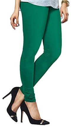 Ladyline Churidar Leggings aus Baumwolle, extra lang, indisches Kleid, Yogahose, Beige / Einheitsgröße, grün, 42-44 von Ladyline