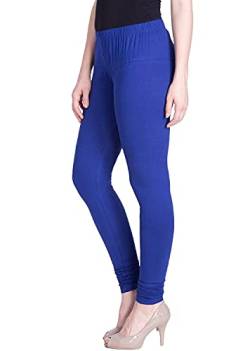 Ladyline Leggings, besonders weich, Premium-Baumwolle, extralang, Churidar-Leggings, einfarbig, für Workout, Yoga, Leggings, indisch Gr. XX-Large, Royalblau von Ladyline
