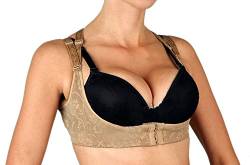 Dirndl BH Bra Push Up Stütz Büstenhalter (Beige, XXL) von Ladymissalonghi