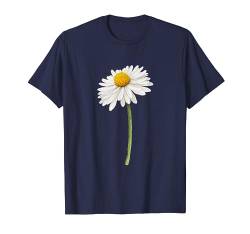 Weißes Gänseblümchen - Casual Daisy Blume für Frauen Mädchen T-Shirt von Lässige Blumenmode mit Sommer Flower Design