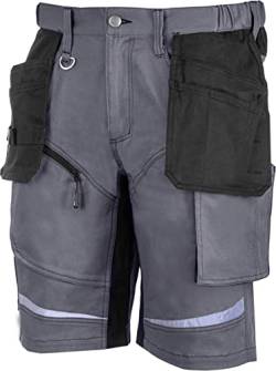 Lahti PRO Herren Cargo Herren-Arbeitsshorts Shorts | Größe: M | Farbe: Grau | Arbeitshose Sommer für Männer | Kurze Arbeitshosen | Hose aus Baumwolle | mit Werkzeug-Taschen von Lahti PRO