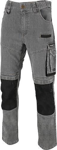 Lahti PRO Herren Jeans Arbeitshosen Männer, Lang Hose mit 12 Multifunktionstaschen, Berufsbekleidung, Bundhose, Stretch Arbeitskleidung, EN ISO 13688, 70% Baumwolle, 28% Polyester 240g/m2, Größe: M von Lahti PRO