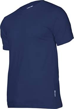 Lahti PRO Herren T-Shirt | R-Neck | Größe: 2XL | Farbe: Blau | Navy Marine Baumwolle Stretch Rundhalsausschnitt Regular Slim Fit Casual Top Kurzarm Tshirt von Lahti PRO