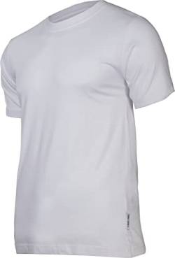 Lahti PRO Herren T-Shirt | R-Neck | Größe: 2XL | Farbe: Weiß | Baumwolle Stretch Rundhalsausschnitt Regular Slim Fit Casual Top Kurzarm Tshirt von Lahti PRO