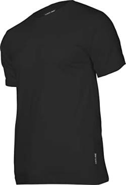 Lahti PRO Herren T-Shirt | R-Neck | Größe: 3XL | Farbe: Schwarz | Baumwolle Stretch Rundhalsausschnitt Regular Slim Fit Casual Top Kurzarm Tshirt von Lahti PRO