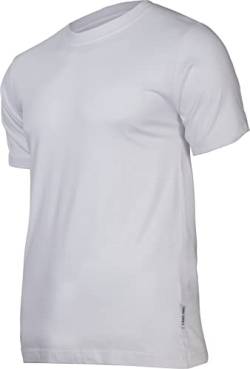 Lahti PRO Herren T-Shirt | R-Neck | Größe: 3XL | Farbe: Weiß | Baumwolle Stretch Rundhalsausschnitt Regular Slim Fit Casual Top Kurzarm Tshirt von Lahti PRO