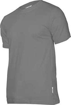 Lahti PRO Herren T-Shirt | R-Neck | Größe: L | Farbe: Grau | Baumwolle Stretch Rundhalsausschnitt Regular Slim Fit Casual Top Kurzarm Tshirt von Lahti PRO