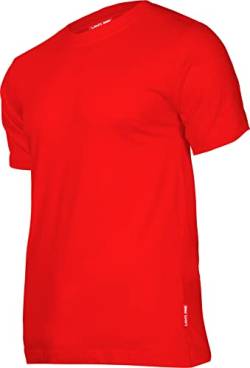 Lahti PRO Herren T-Shirt | R-Neck | Größe: S | Farbe: Rot | Baumwolle Stretch Rundhalsausschnitt Regular Slim Fit Casual Top Kurzarm Tshirt von Lahti PRO