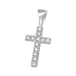 Laimons Damen-Anhänger Kreuz matt glanz Zirkonia Sterling Silber 925 von Laimons