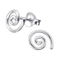 Laimons Damen-Ohrstecker Spirale glanz Sterling Silber 925 von Laimons
