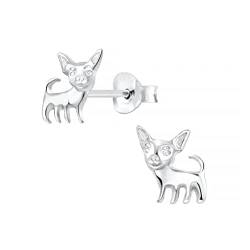 Laimons Mädchen Kids Kinder-Ohrstecker Ohrringe Kinderschmuck Hund Chihuahua 8mm Glanz aus Sterling Silber 925 von Laimons