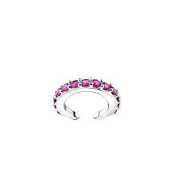 Laimons-Ohrringe Single Earcuff Klemme 15mm mit Zirkonia aus Sterling Silber 925 (Pink) von Laimons