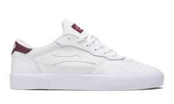 Lakai Skateboardschuhe Cambridge Weiß/Burgunderrot Leder, Weiß/Burgunderrotes Leder, 44 EU von Lakai