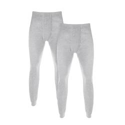 Lakpoau 2er Pack Herren Thermo Unterhose, Thermohosen Funktionsunterwäsche,Herren Lange Unterhose Long Johns,Lange Unterhose für Herren ZD1521 GY 2XL von Lakpoau