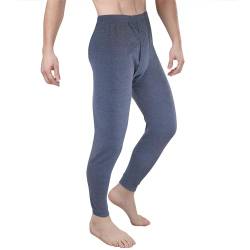 Lakpoau Herren Thermo Unterhose Lang Thermounterwäsche Hose Herren Unterhosen Warme Unterwäsche Thermounterhose Baumwolle Männer Skiunterwäsche Funktionsunterwäsche ZD1521 BU L von Lakpoau