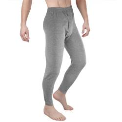 Lakpoau Herren Thermo Unterhose Lang Thermounterwäsche Hose Herren Unterhosen Warme Unterwäsche Thermounterhose Baumwolle Männer Skiunterwäsche Funktionsunterwäsche ZD1521 DGY XL von Lakpoau