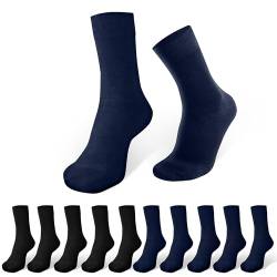 Lakpoau Socken Herren 43-46 Business Socken Herrensocken Sport Socks Atmungsaktive Socken Baumwolle herrensocken 43-46 Socken Schwarz 10 paar, Soft Baumwolle, Schwarz oder Blau, Herren und Damen von Lakpoau