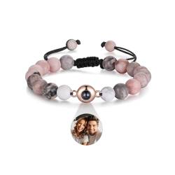 Lam Hub Fong Personalisiertes Foto Projektions Armband mit perlen Benutzerdefinierte Armband mit Bild Geschenk für Männer Familie (# 4) von Lam Hub Fong