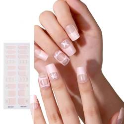 20 Stück Halb Ausgehärtete Gel Nagelstreifen Für Frauen Gel Nagelaufkleber Langlebige Gel Nagelfolien Mit Weichem Glänzendem Gel Finish Halb Ausgehärtete Nagelaufkleber Gel Nagelaufkleber Halb von Lamala