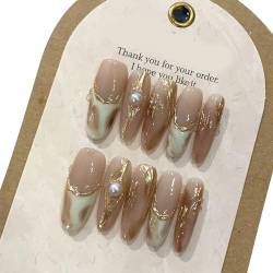 Künstliche Nägel zum Aufdrücken auf Nägel, künstliche Nägel, Acrylnägel, Kunst-Designs, Acrylkleber auf Nägel für Frauen, transparent von Lamala