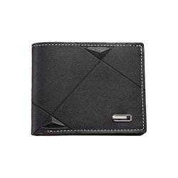 Lamala Vintage Männer Brieftasche Geld Tasche PU Casual Bifold Kreditkartenhalter Ändern Tasche Geldbörse Geldbörse Business Geschenk Männer Brieftasche Schlank, Schwarz von Lamala