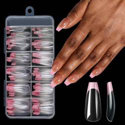 Langlebige French Manicure künstliche Nägel, natürliche Nagelkunstspitze, Dekor-Werkzeuge für Frauen und Mädchen, künstliche Nägel mit Designs von Lamala