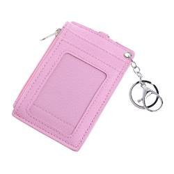 Portable Leather Business Credit Badge Holder Coin Purse Wallet Keychain Wallet Purse von Lamala