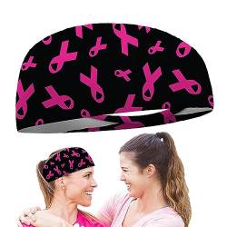 Brustkrebs-Stirnbänder für Frauen, Brustkrebs-Stirnband und rosa Haarband, Rosa Accessoires zur Aufklärung über Brustkrebs, Dekorationen für Brustkrebs in Rosa, Großartikel zur Aufklärung über Lambo von Lambo