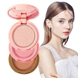 Gesichts-Highlighter-Palette | 3-in-1-Langanhaltendes, schimmerndes, konturierendes Wangen-Augenrouge,Schweißfester Glowing Look Highlighter Rouge-Puder für Männer Lambo von Lambo