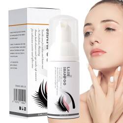 Wimpernwäsche,30 ml Sanftes Wimpernverlängerungsshampoo | Schäumender Augenlidreiniger, Wimpernverlängerungsshampoo, nicht reizender Augenlidreiniger, Salongebrauch und häusliche Pflege Lambo von Lambo