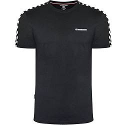 Lambretta Herren-T-Shirt, zweifarbig, kariert, Größe L, Schwarz von Lambretta