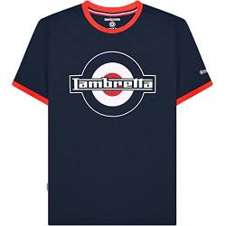 Lambretta Herren-T-Shirt mit Logo, kurzärmelig, navy, XL von Lambretta