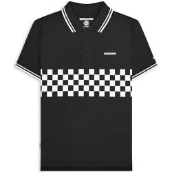 Lambretta Poloshirt Herren Schwarz & Weiß XL von Lambretta