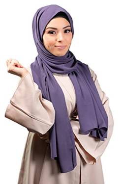 Lamis Hijab - Hijab Chiffon, blickdicht, Maxi-Format, 200 x 70 cm, für muslimische Frauen, Voile, lavendelfarben, One size von Lamis Hijab
