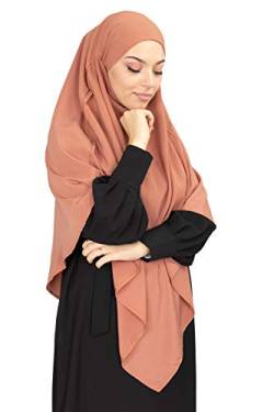 Lamis Hijab – Khimar Hijab – Jilbab für Damen Gr. Einheitsgröße, korallenrot von Lamis Hijab